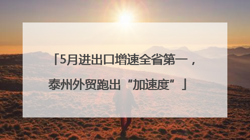 5月进出口增速全省第一，泰州外贸跑出“加速度”
